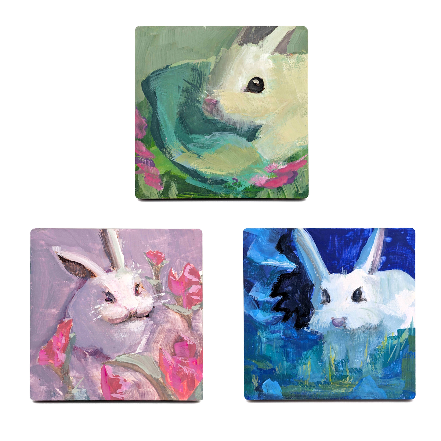 Handmade Bunny Coasters
