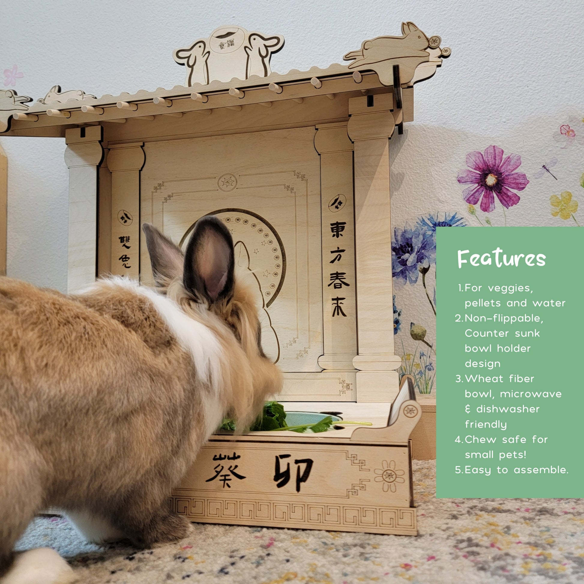 Double Food Bowl For Rabbits.