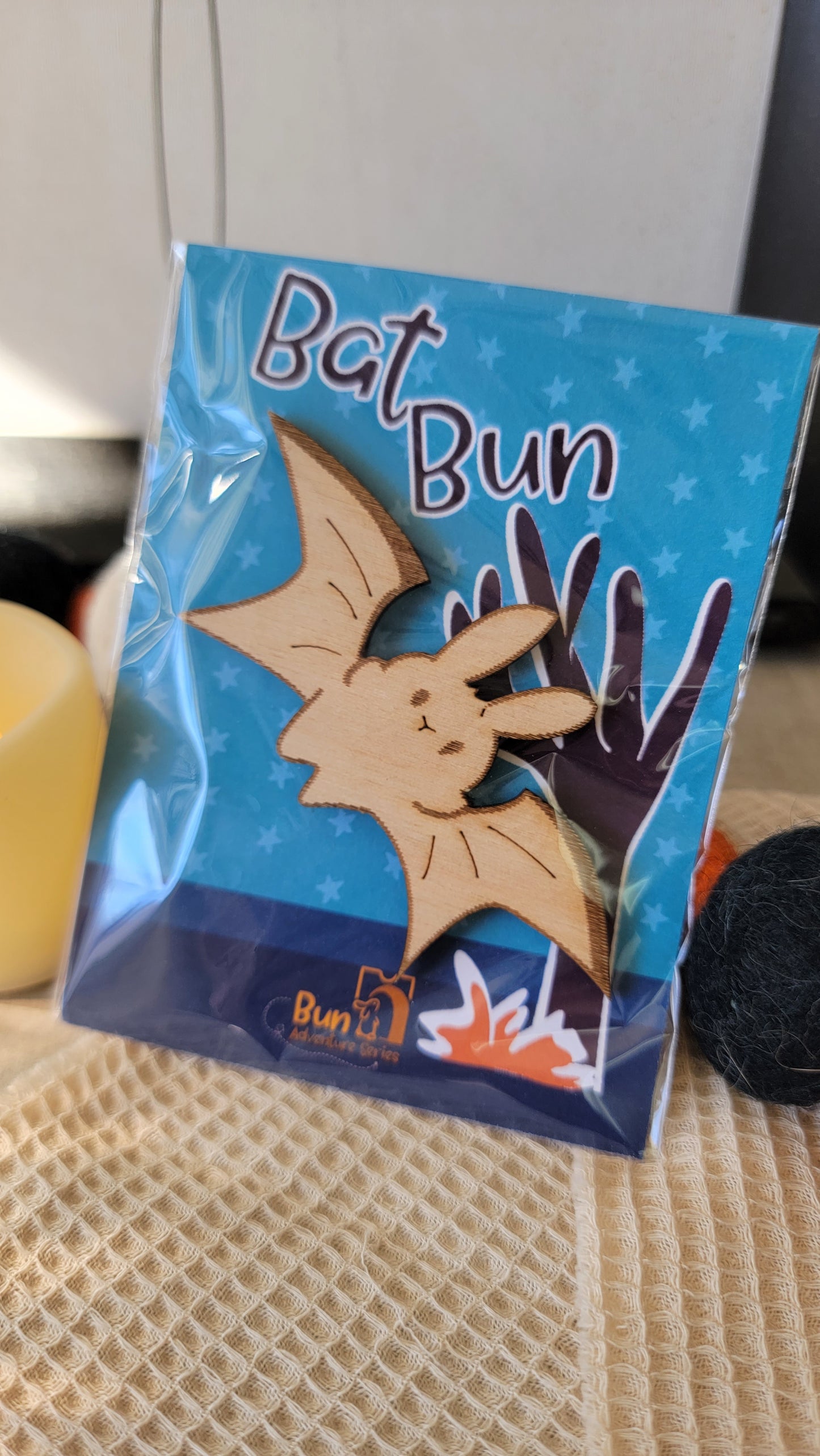 Bat Bun Pinback button