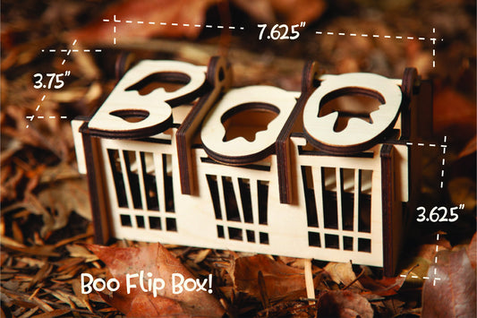 Halloween Trick or Treat Series Boo Flip Box. Bunny Enrichment Puzzle Box